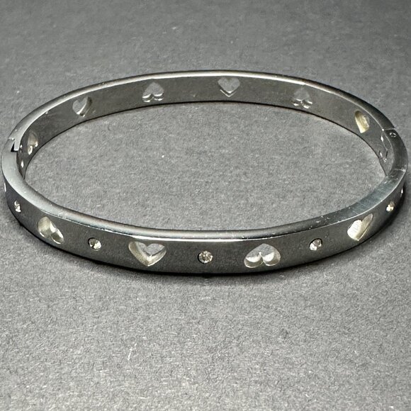 Jewelry - Stainless Steel Cz Hinge Bracelet - NWOT
